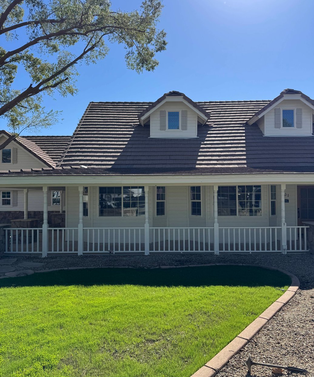 Titled clay residential roof